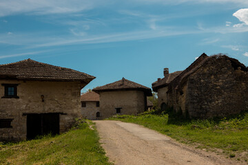 Fototapeta na wymiar Rajacke pimnice, old wine village in Serbia