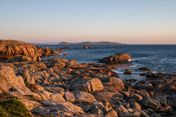 Fototapeta na wymiar O Con Negro beach, San Vicente do Mar, Pontevedra, Galicia, Spain