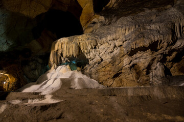 Inside the cave in Serbia