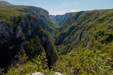 Lazarev canyon, Serbia, in the summer