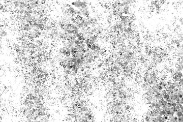 Grunge black and white pattern. Monochrome particles abstract texture. Background of cracks, scuffs, chips, stains, ink spots, lines. Dark design background surface