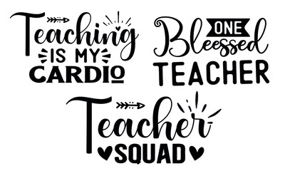 Teacher SVG Quotes Design Template
