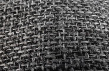 Textured fabric background of gray fabric