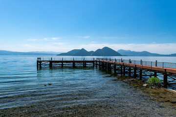 北海道　洞爺湖の夏の風景