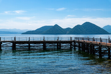 北海道　洞爺湖の夏の風景