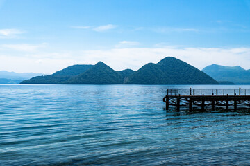 Fototapeta na wymiar 北海道　洞爺湖の夏の風景