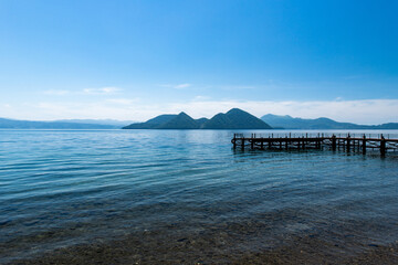 北海道　洞爺湖の夏の風景