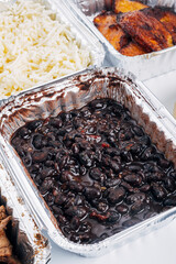 Caraotas negras, is the name given in Venezuela to black beans, used to fill arepas and for typical dishes such as pabellon