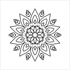 Mandala coloring book page. Sketch vector stock illustration. EPS 10