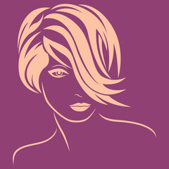 Attractive girl with stylish hair