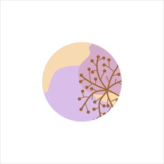 vector pink icons for social media design. Cute moments for history. Cover templates for instagram stories: floral, trees, stylized abstract flowers.