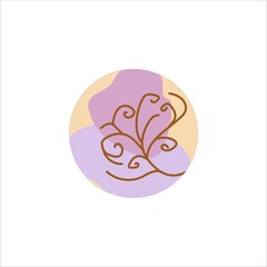 vector pink icons for social media design. Cute moments for history. Cover templates for instagram stories: floral, trees, stylized abstract flowers.