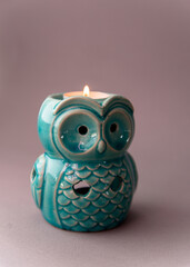 ceramic owl candlestick