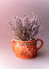 lavender flowers in a cup