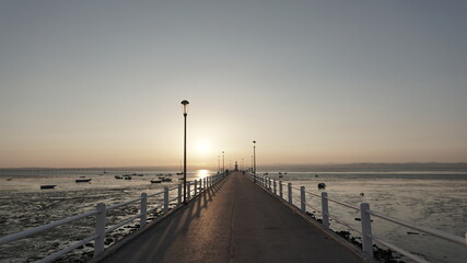 Obraz premium tejo Alcochete Rio Barcos 
