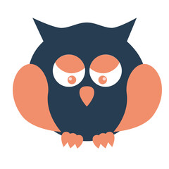 Cute Owl clip art  isolated on a white background.