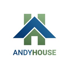 Letter H and House Logo. A and H Estate Symbol