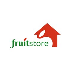 Fruit Store Logo Design Concept Template with an apple and house symbol illustration
