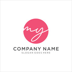 letter my initial handwriting my handwritten logo for identity.