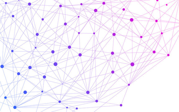 紫グラデーションのネットワークをイメージしたアブストラクト素材