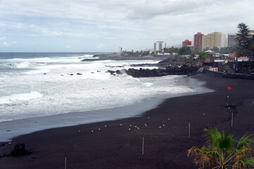 The ocean was raging off the northern coast of Tenerife.Canary Islands,Spain.