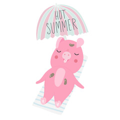 Hot summer banner. Abnormal heat. 