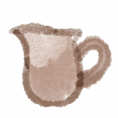 ミルクポットのイラスト