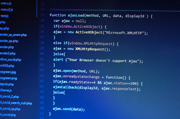 Software developer programming code.