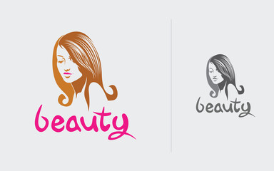 Illustration of Women or girl Silhouette logo vector design template. This Logo can used all about women's beauty products and accessories.