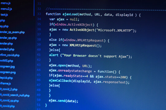 Software developer programming code.