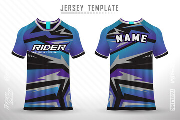 Front back tshirt design. Sports design for football racing cycling gaming jersey vector.