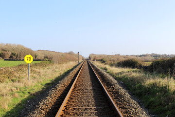 Fototapeta premium railway in the countryside