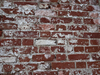 Abstract old white brick wall textured background