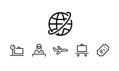 Airport Icons vector design 