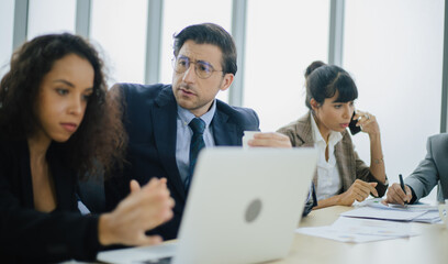 Business people working in conference room