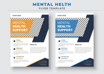 Mental Health Support Flyer Template, support group flyer and poster