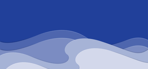 Abstract blue background with wavy texture and lines