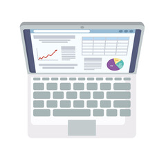 laptop with financial information