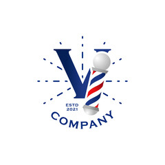 Obraz premium Initial V Barbershop