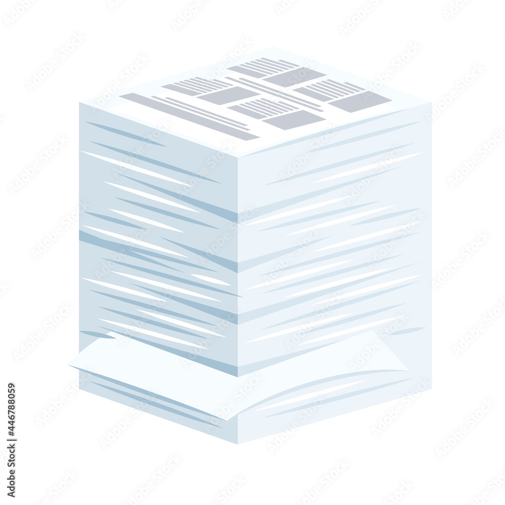 Poster stack of paper sheets