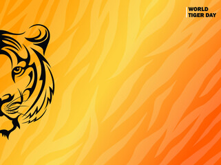 world tiger day concept background. Template for background, banner, card, poster with text inscription. Vector EPS10 illustration