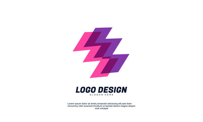 stock vector abstract creative company business branding idea logo lightning transparan design