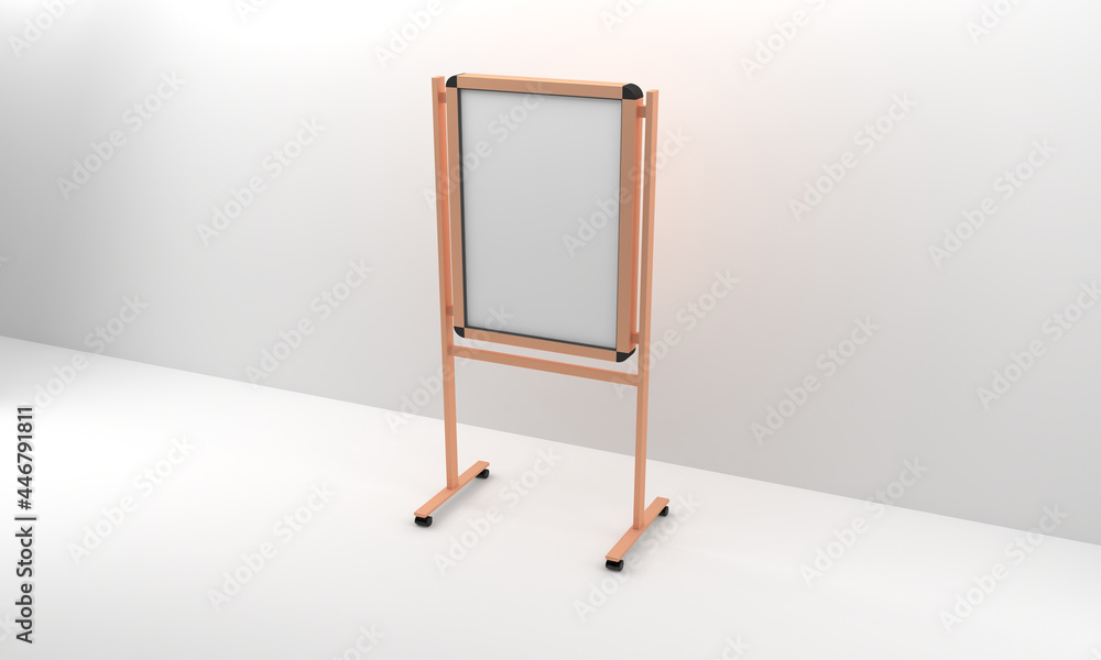 Poster 3d rendering of an advertising board empty frames for your images or text