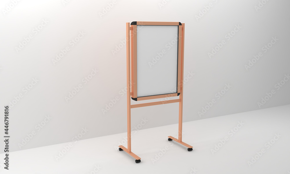 Poster 3d rendering of an advertising board empty frames for your images or text