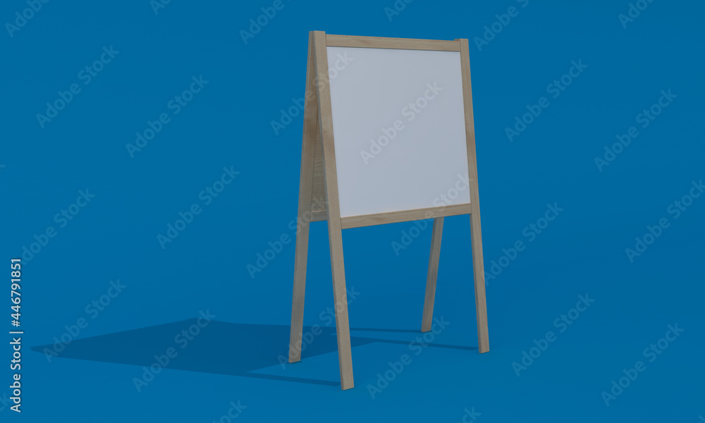 Poster 3d rendering of an advertising board empty frames for your images or text