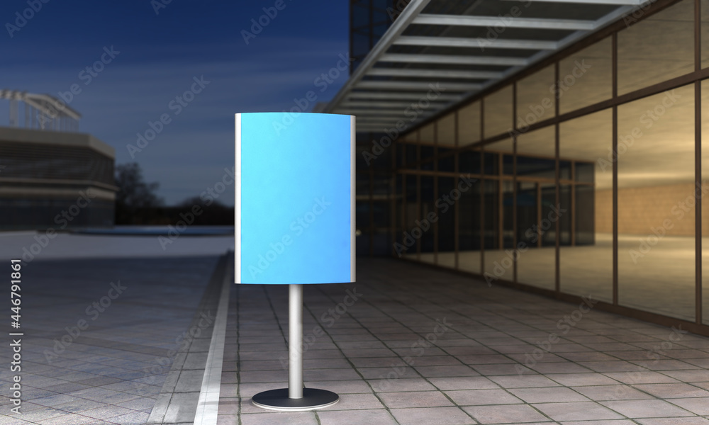 Poster 3d rendering of an advertising board empty frames for your images or text