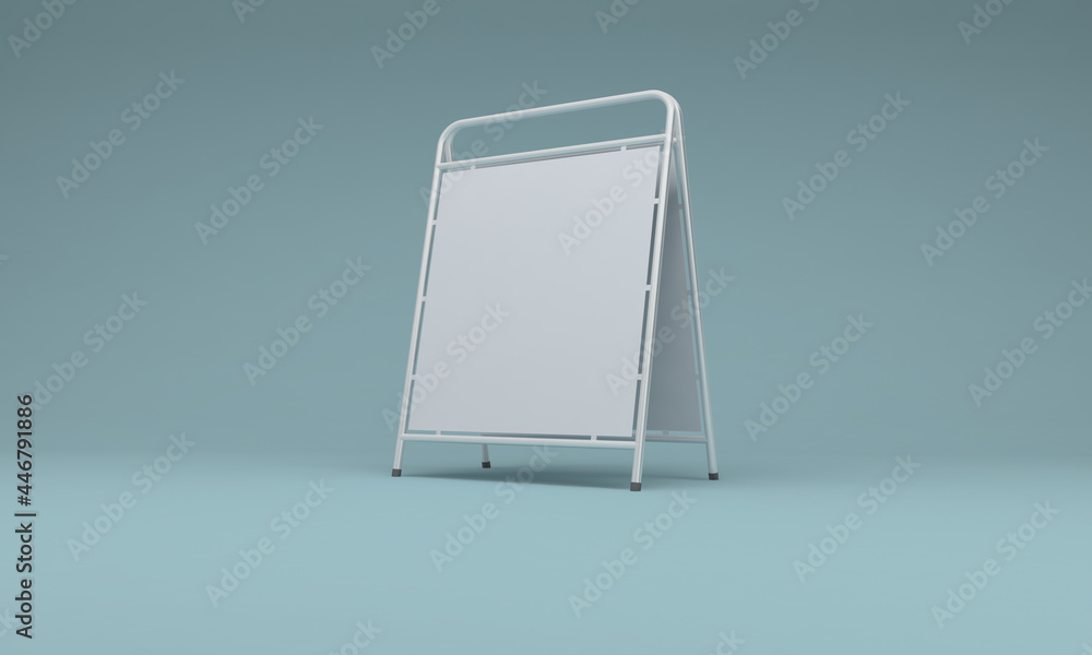 Poster 3d rendering of an advertising board empty frames for your images or text