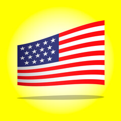 USA American flag. Vector illustration.