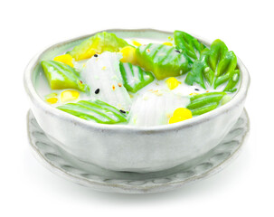 Avocado with Coconut Milk served with Corn