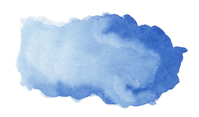 Blue abstract hand drawn watercolor background for text or logo. Watercolor clipart